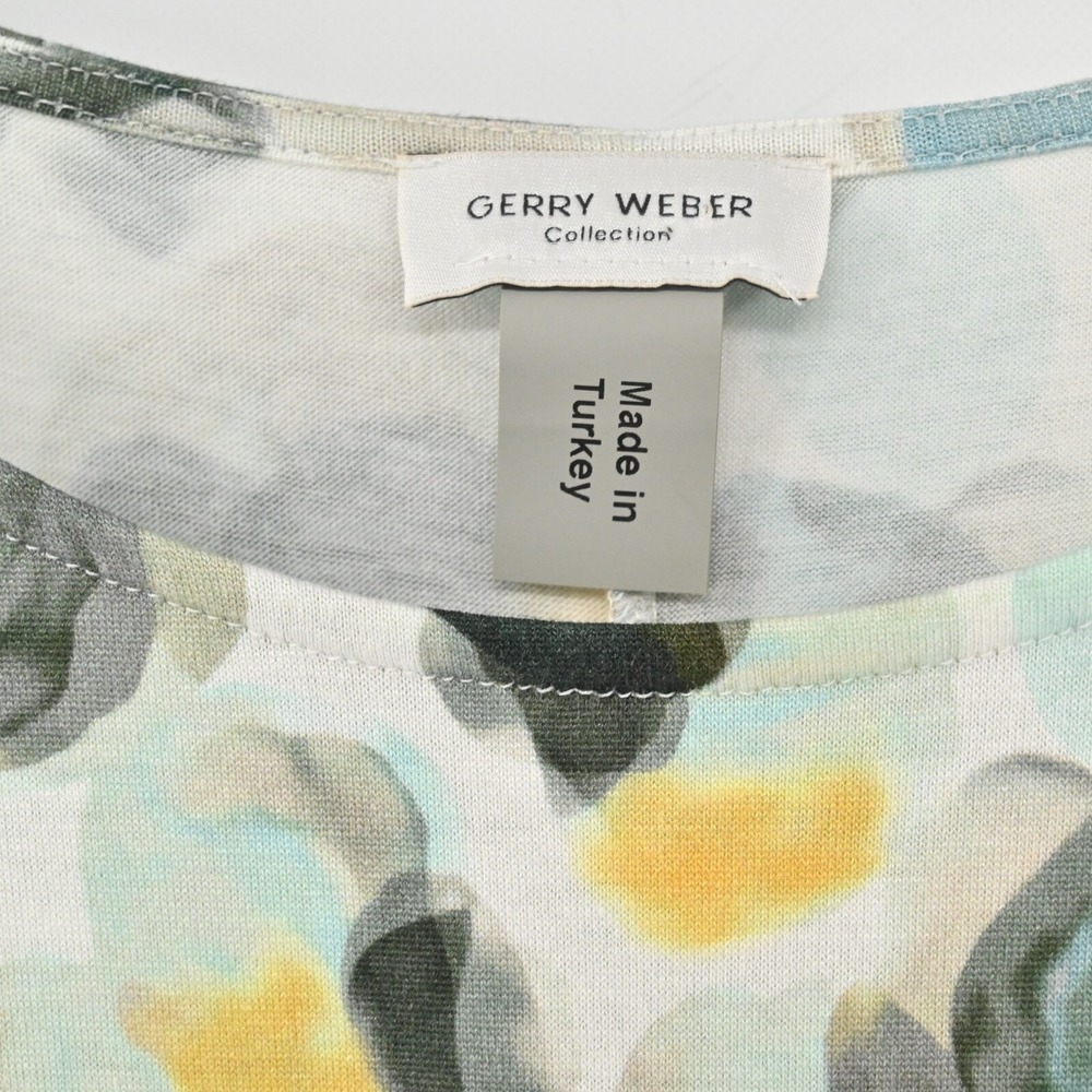 Gerry‎ Weber Green Top Womens Size 6 Abstract Print Lightweight Comfy Matrure - Picture 5 of 11